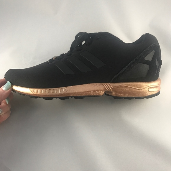 adidas zx flux black and rose gold